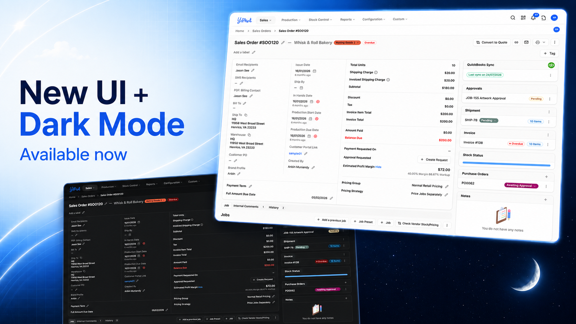 New UI and dark mode are available now
