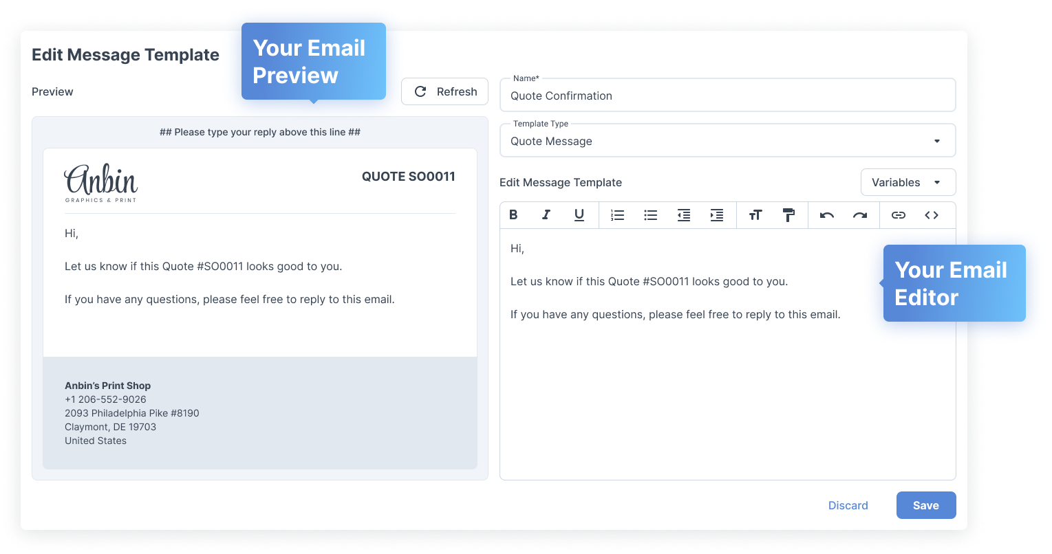 YoPrint Easy Email Template Configuration