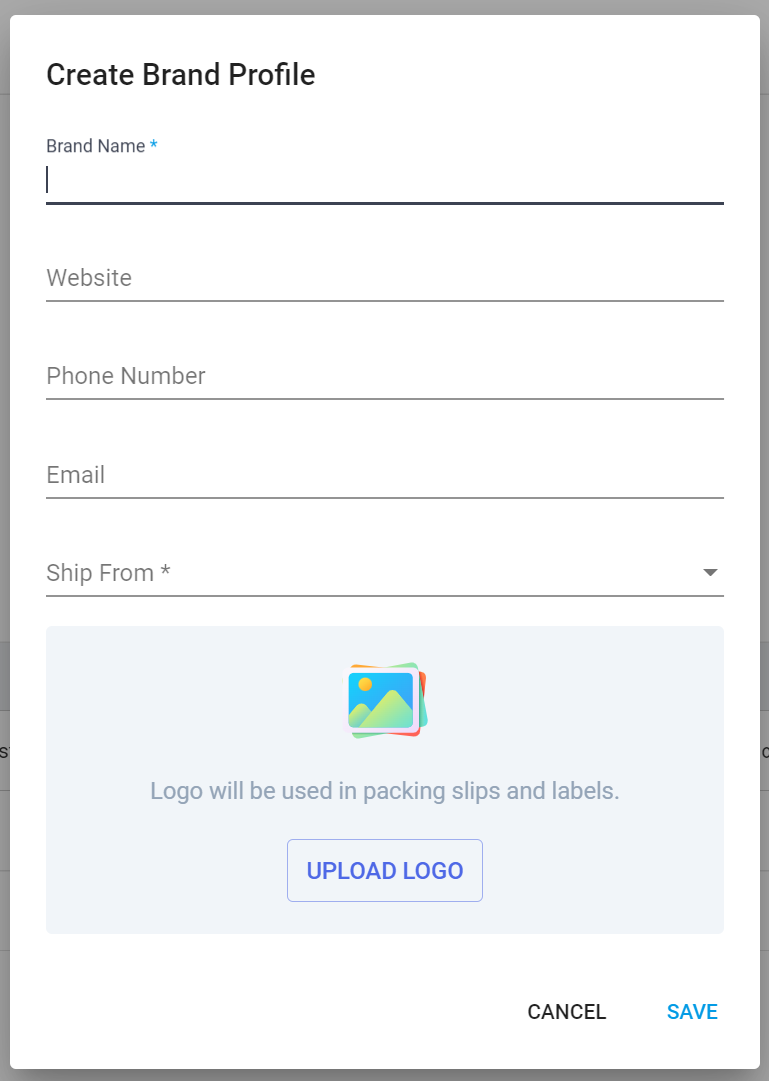 yoprint upload logo to customer brand profile