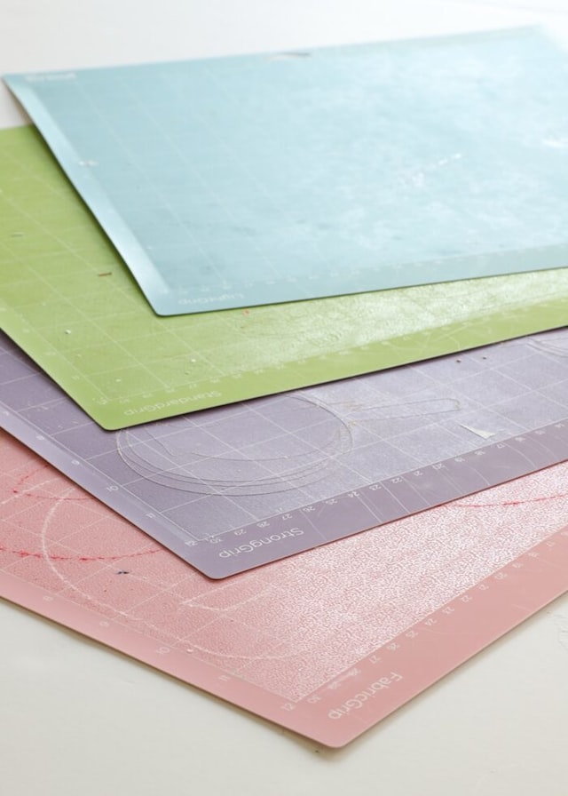 A set of Cricut cutting mats