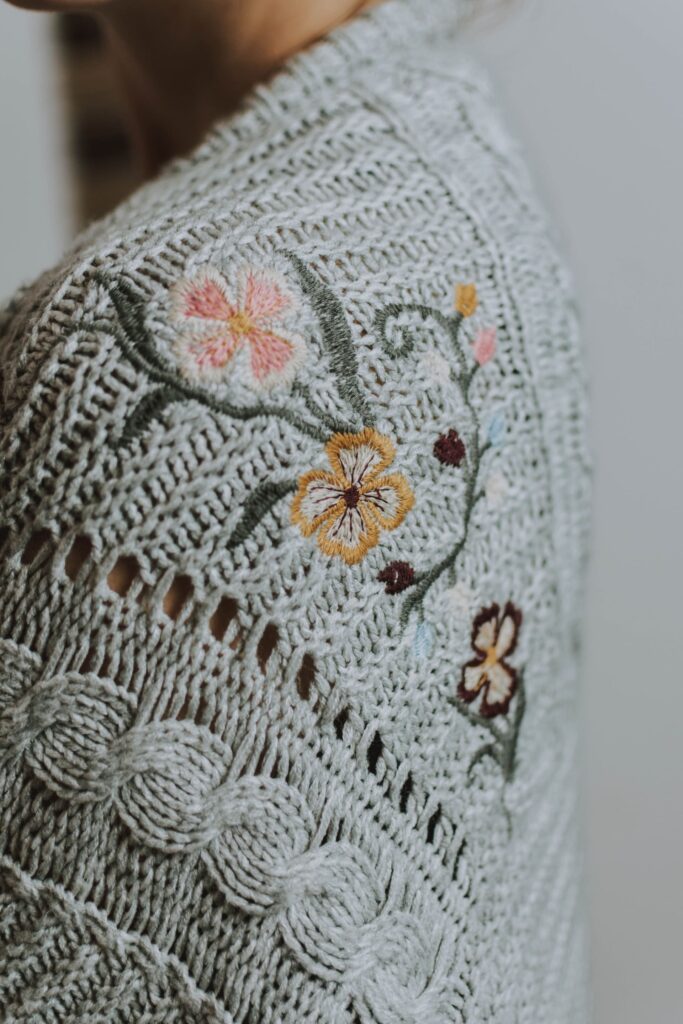 An intricate embroidery design