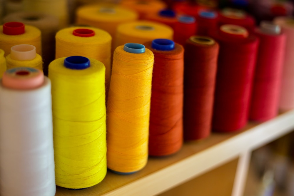 An assortment of colored threads