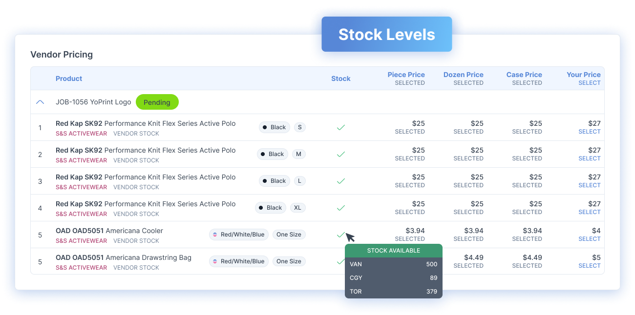 Get Real Time Stock Levels 1