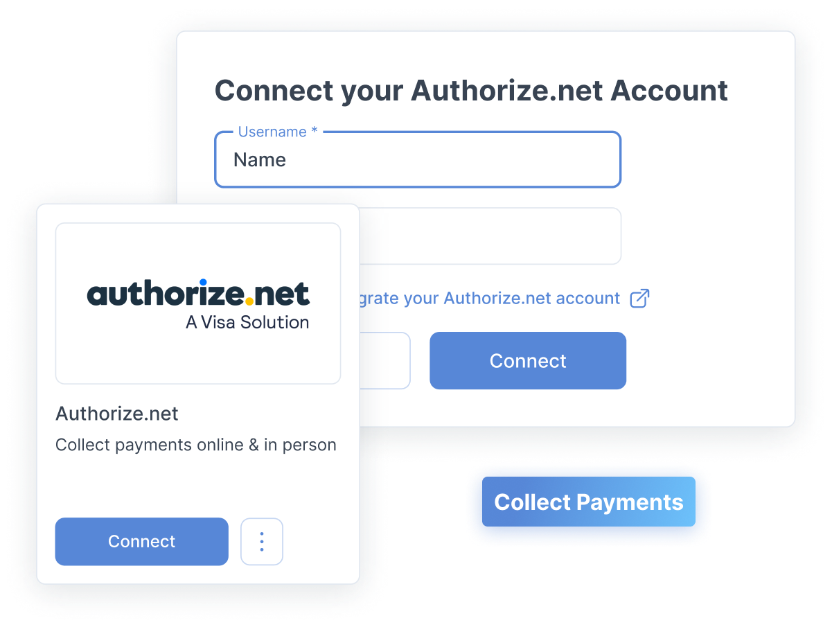collect payments with authorize.net