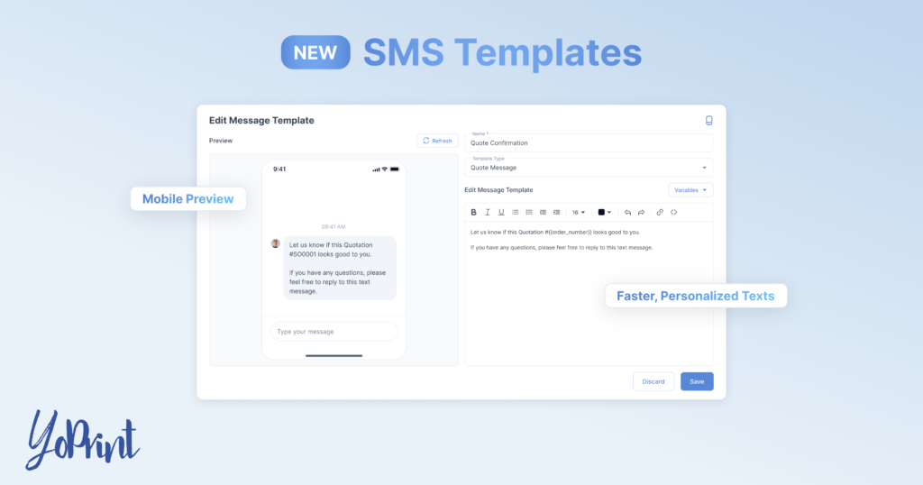 SMS template feature image