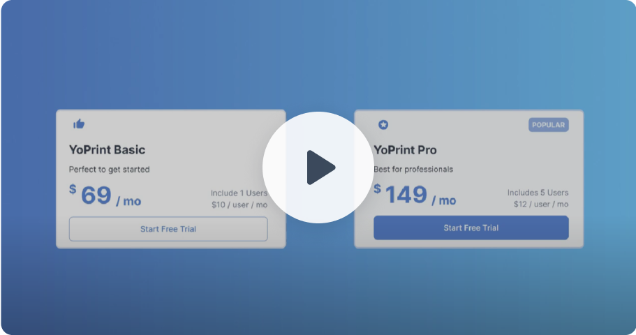 YoPrint Determine the right plan for you